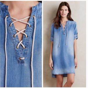 Anthropologie Stone and Cloth Distressed Denim Dress